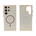 Minimalist Frosted Vertical Stripe MagSafe Case for Samsung S23 Ultra