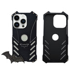 Premium Metal Bat Phone Case with Screw Detailing and Logo Cutout for iPhone 13 Pro