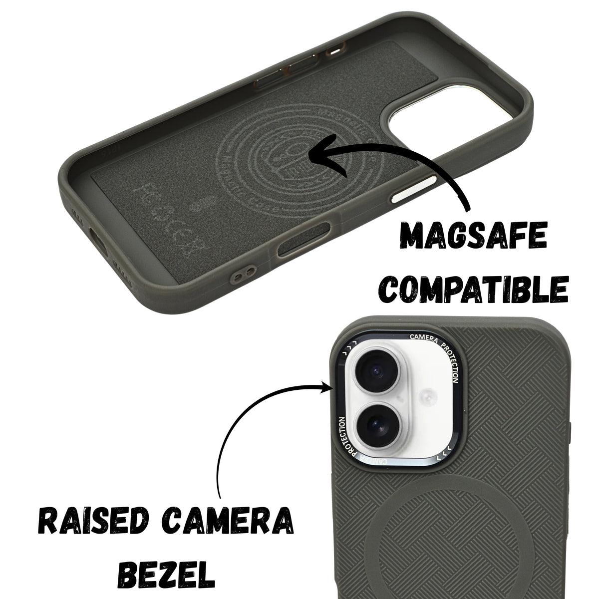 Textured Anti-Slip Silicone MagSafe Compatible Phone Case for iPhone 16 Plus