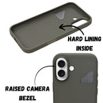 Premium Leather Heat Dissipation Protective Case for iPhone 16 Plus