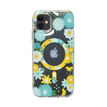 Floral Transparent MagSafe Shockproof Protection Phone Case For iPhone 11
