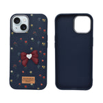 Cute Floral with 3D Bow Phone Case For iPhone 15