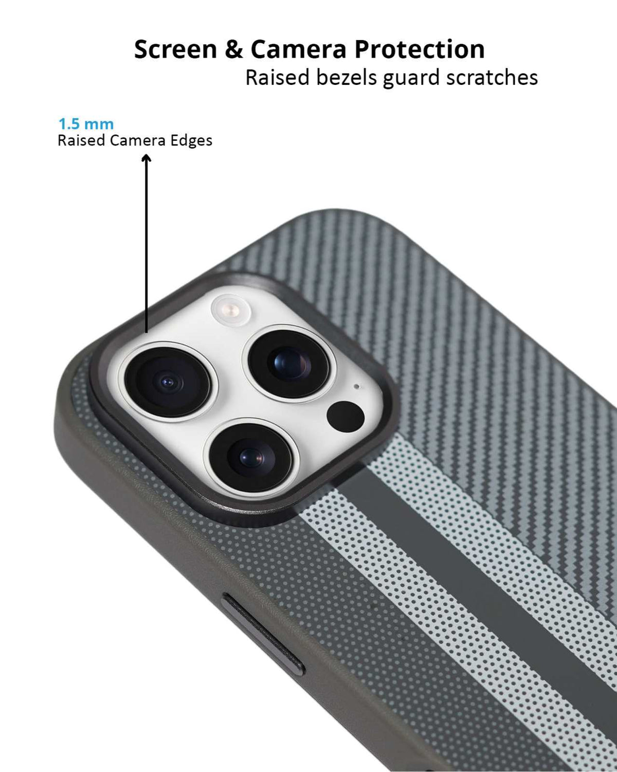 Carbon Fiber Texture Anti-Fall Protective Case for iPhone 16 Pro