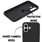 Premium Carbon Textured Anti-Slip Protective Phone Case for iPhone 16 Plus