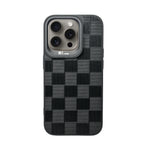 Checkered Texture Grip Case For iPhone 15 Pro