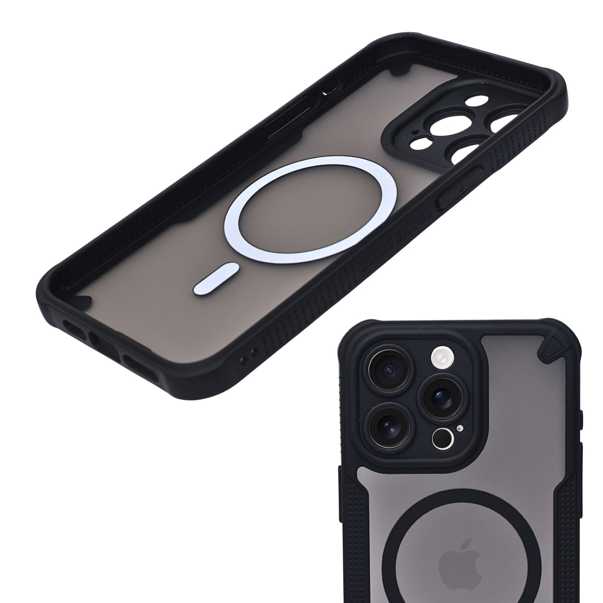 Transparent Rugged MagSafe Compatible Phone Case for iPhone 15 Pro Max