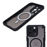 Transparent Rugged MagSafe Compatible Phone Case for iPhone 15 Pro Max