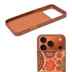 Bohemian Ethnic Print Cork Texture with Pearl Detail Phone Case for iPhone 17 Pro Max