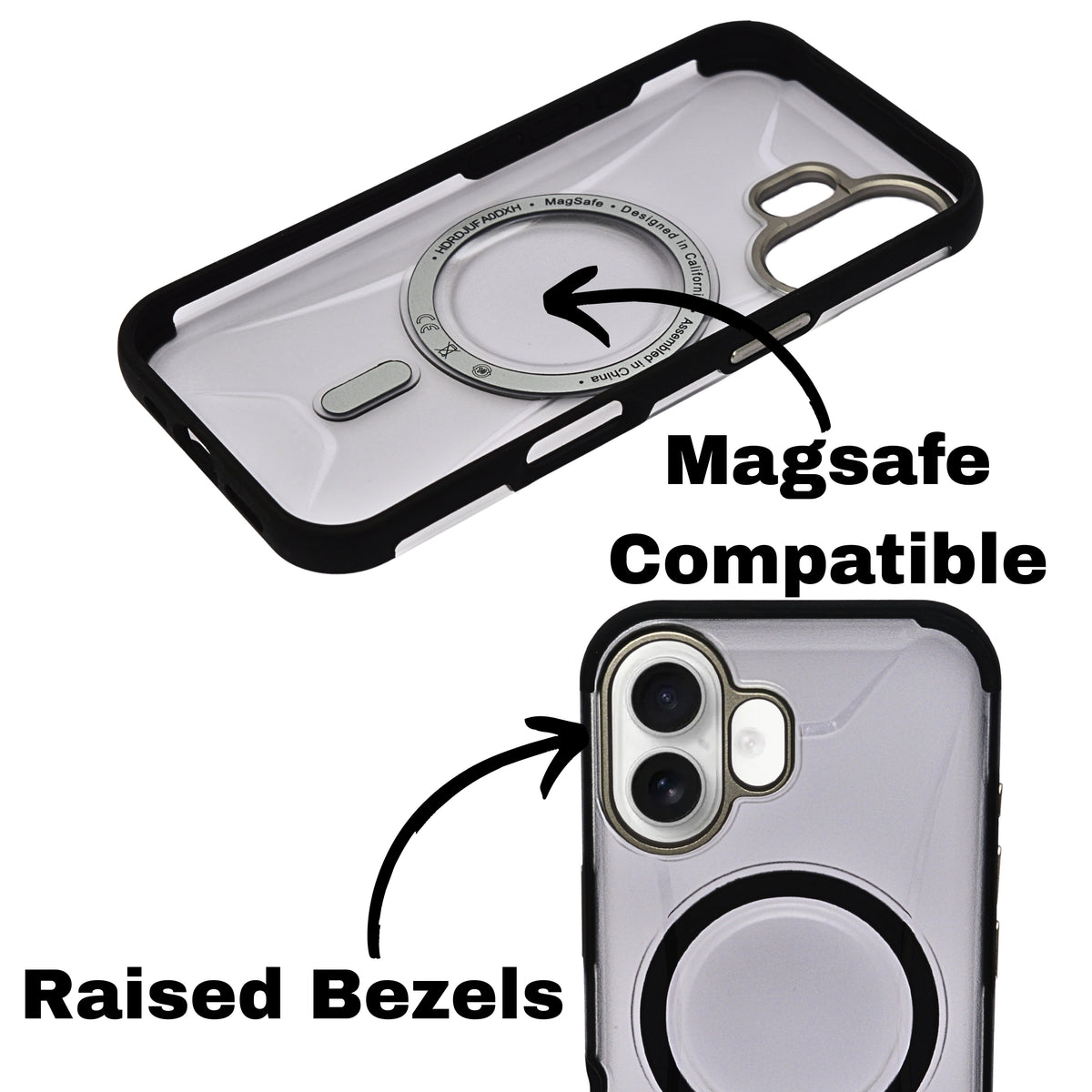 Transparent MagSafe Case with Shockproof Protection for iPhone 16 Plus