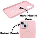 Matte Finish Hard Plastic MagSafe Compatible Phone Case for iPhone 15