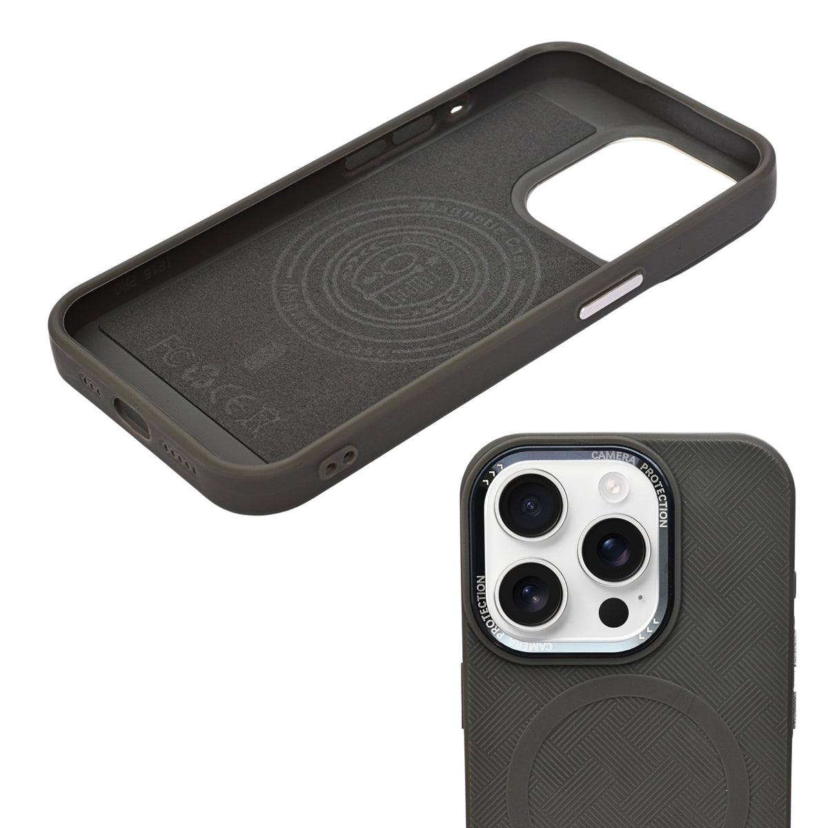 Textured Anti-Slip Silicone MagSafe Compatible Phone Case for iPhone 15 Pro