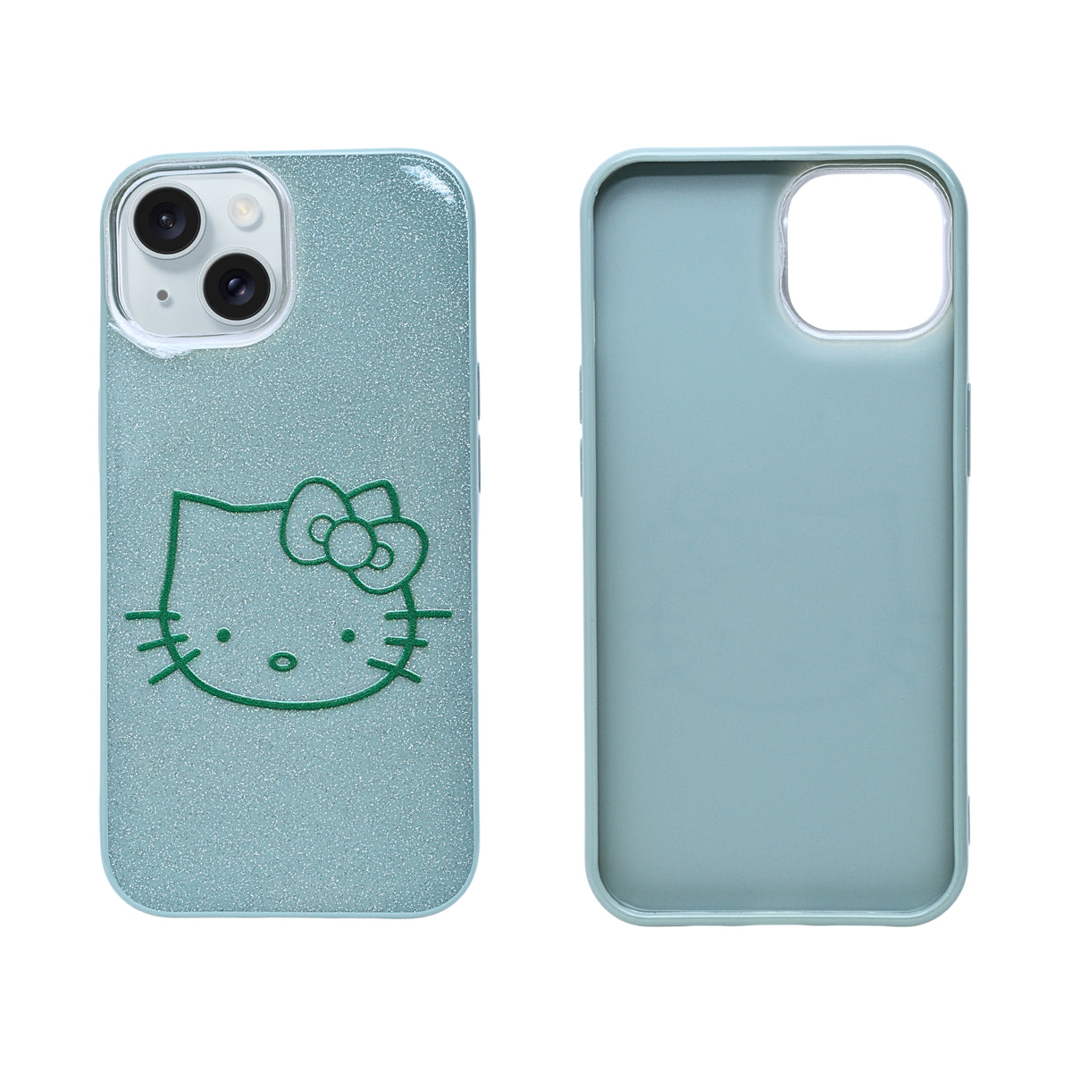 Glitter Sparkle Kitty Phone Case for iPhone 15