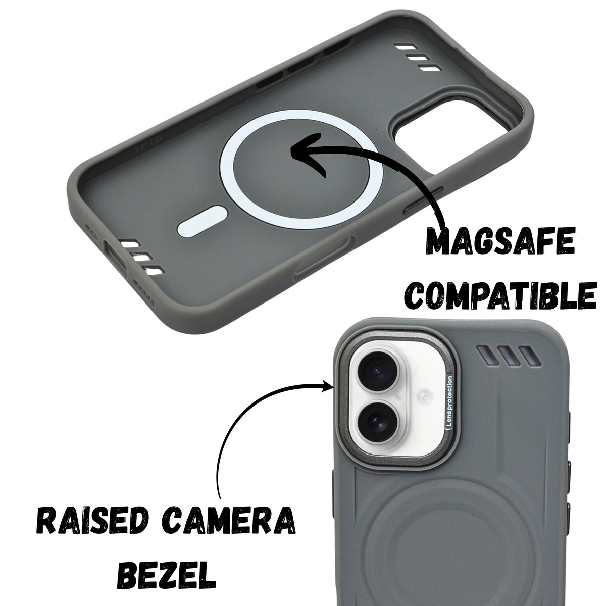 Shockproof Armor Case with Camera Lens Protection Cover For iPhone 16