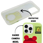 Cute Cartoon Avocado Design Soft Phone Case for iPhone 16 Pro