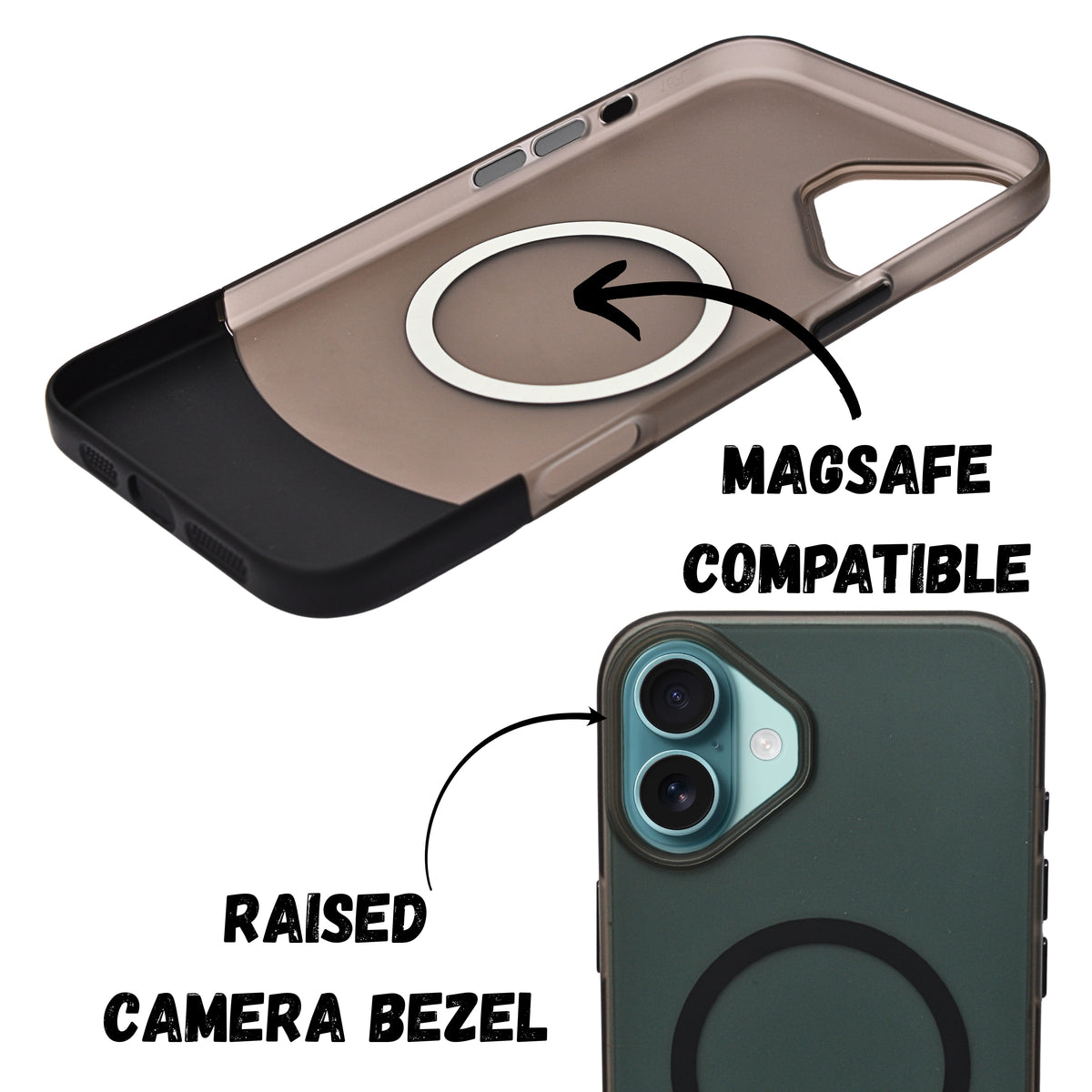Premium Dual Tone Detachable 2-in-1 Magsafe Compatible Phone Case for iPhone 16 Plus