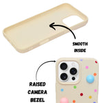 3D Colorful Polka Dot Soft Protective Phone Case for iPhone 16 Pro Max