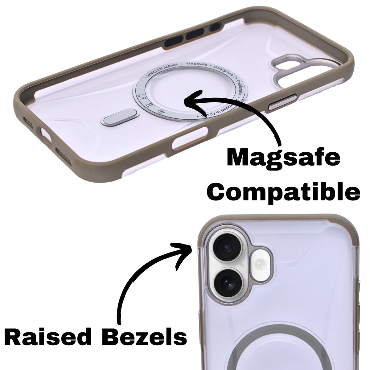 Transparent MagSafe Case with Shockproof Protection for iPhone 16 Plus