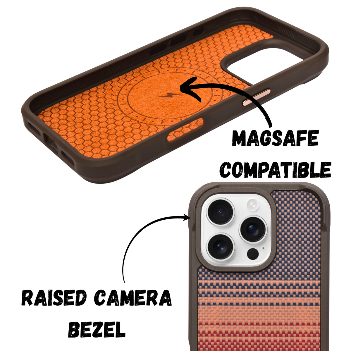 Premium Woven & Carbon Fiber Shockproof Case For iPhone 16 Pro Max