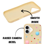 3D Colorful Polka Dot Soft Protective Phone Case for iPhone 16