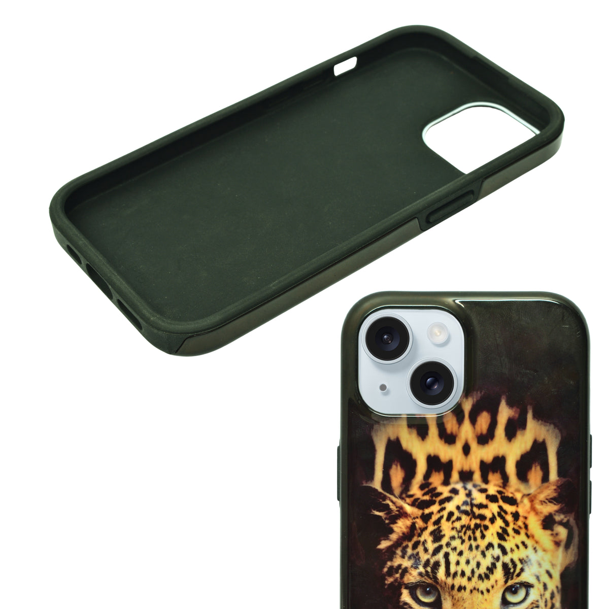 Premium Leopard Print Phone Case for iPhone 15