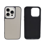 Classic Leather Textured with Metal Camera Ring Phone Case For iPhone 14 Pro