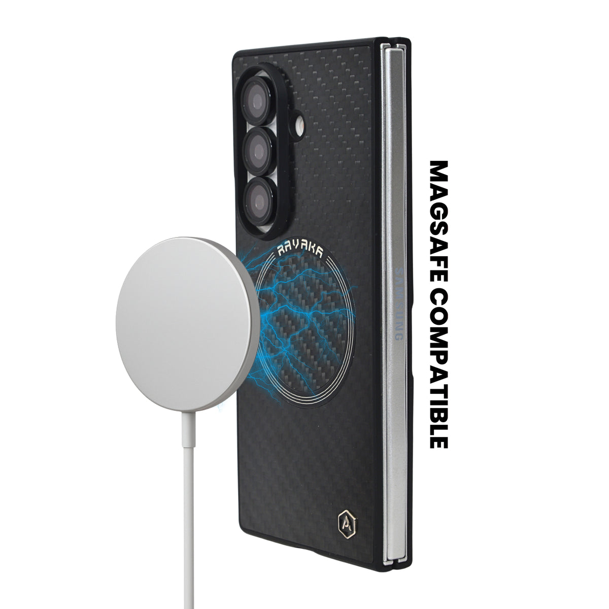 Carbon Fiber Texture with MagSafe Compatibility Phone Case for Samsung Galaxy Z Fold 7