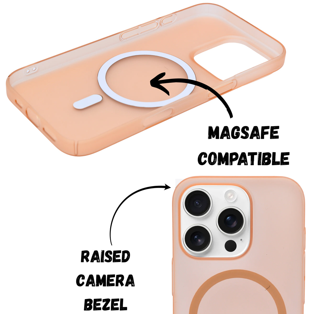Hard Frosted MagSafe Compatible Phone Case for iPhone 16 Pro