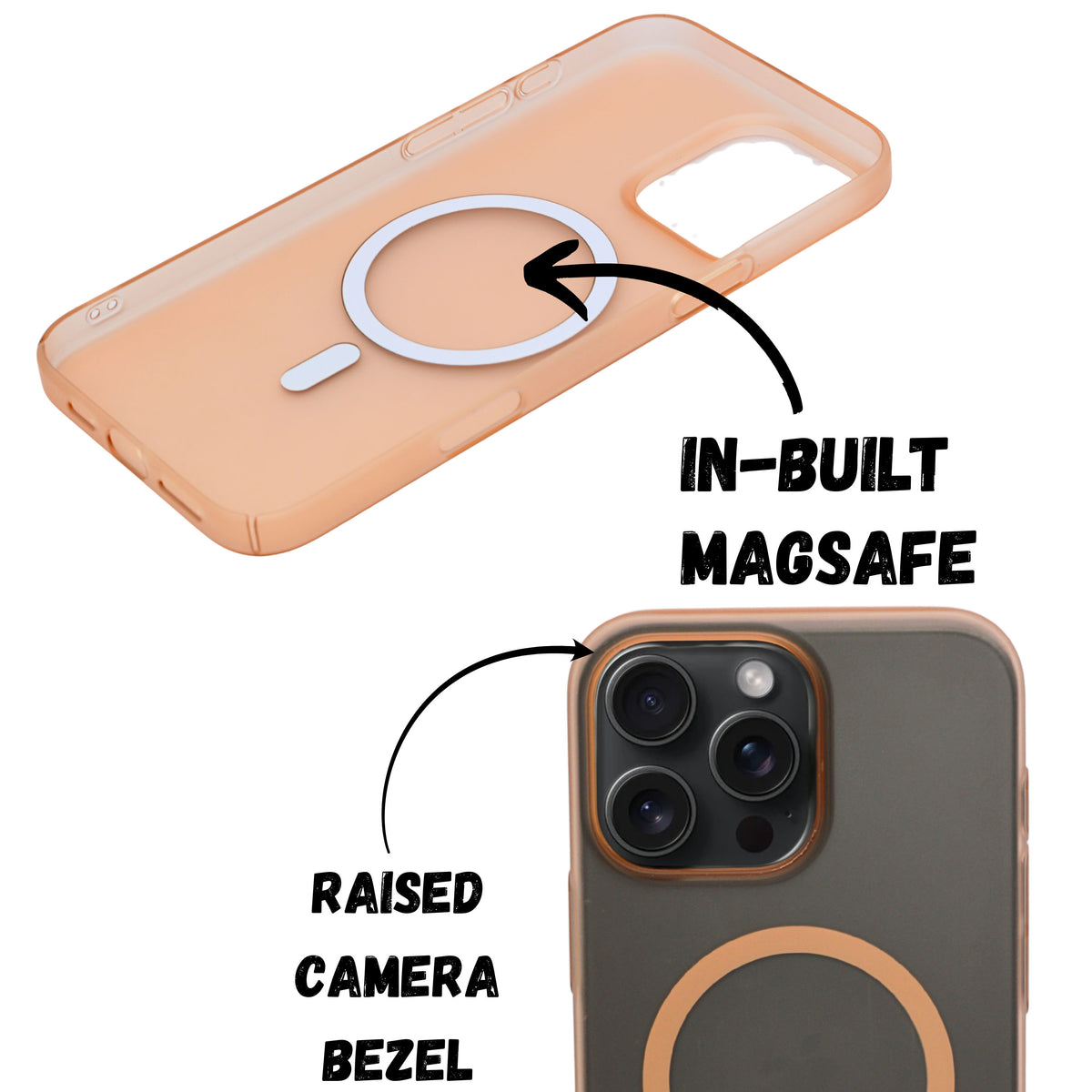 Hard Frosted MagSafe Compatible Phone Case for iPhone 16 Pro Max