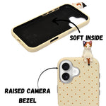 3D Lucky Cat Polka Dot Design Protective Phone Case for iPhone 16