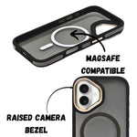 Transparent MagSafe Compatible with Metallic Camera Accent Phone Case for iPhone 16