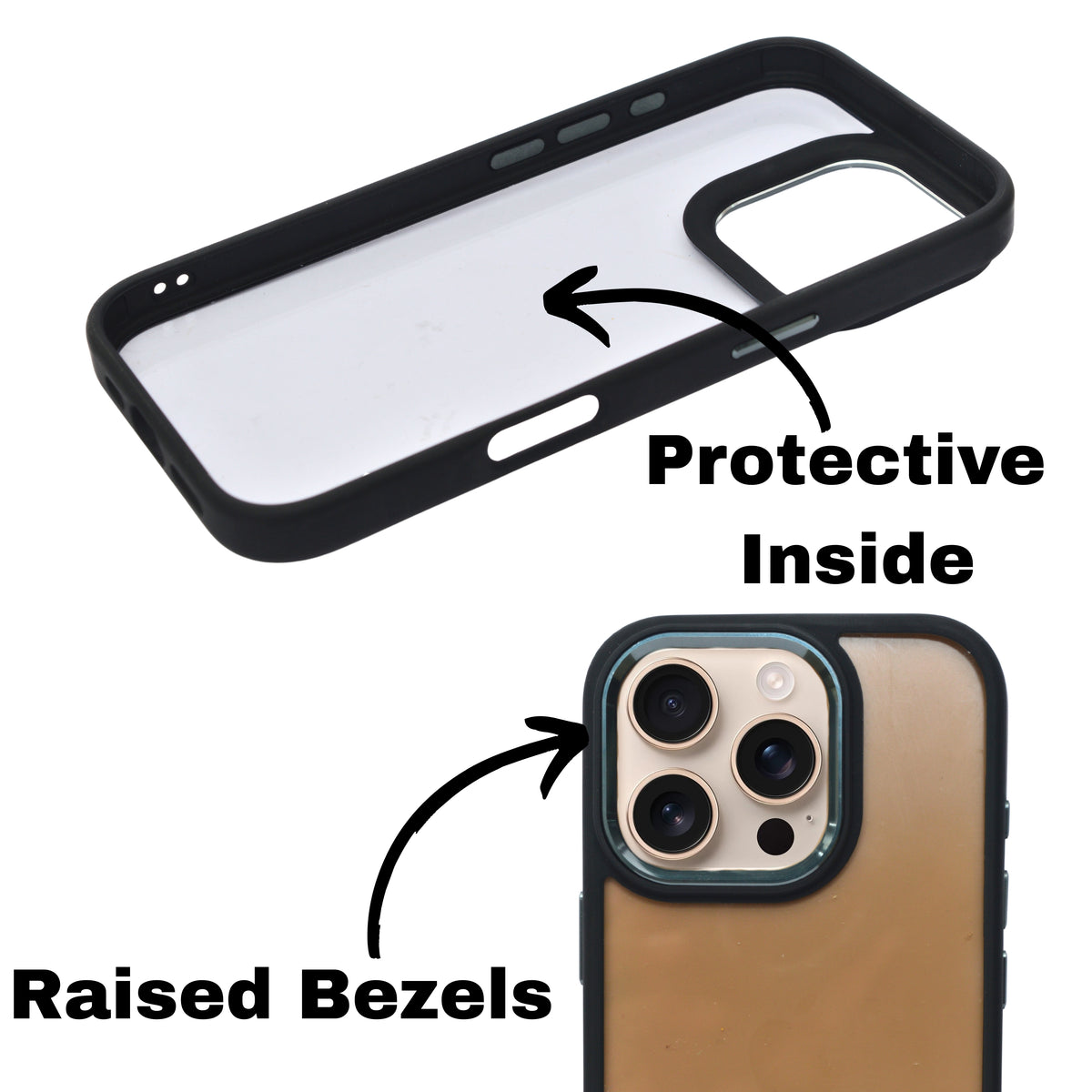Transparent Crome Camera Ring Protective Phone Case for iPhone 16 Pro