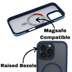 Transparent MagSafe Compatible with Matte Colour Edge Phone Case for iPhone 16 Pro Max