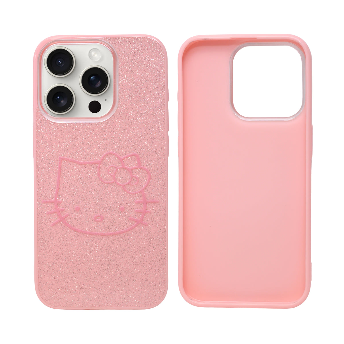 Glitter Sparkle Kitty Phone Case for iPhone 15 Pro Max