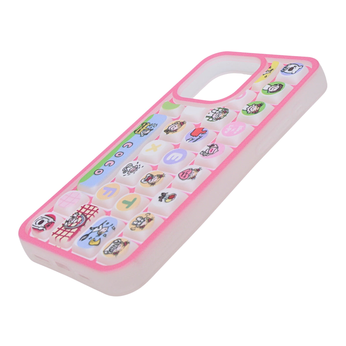 Cute 3D Cartoon Keyboard Phone Case for iPhone 15 Pro Max