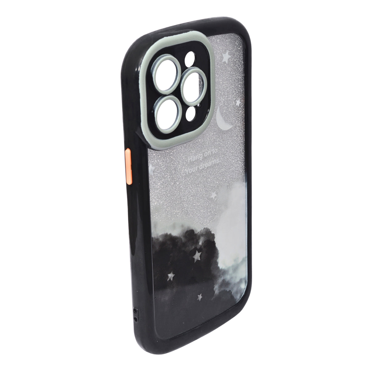 Hang On To Your Dreams Celestial Glitter Phone Case for iPhone 15 Pro