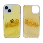 Protective Liquid Glitter Case with Gold Shimmer for iPhone 13/ 14