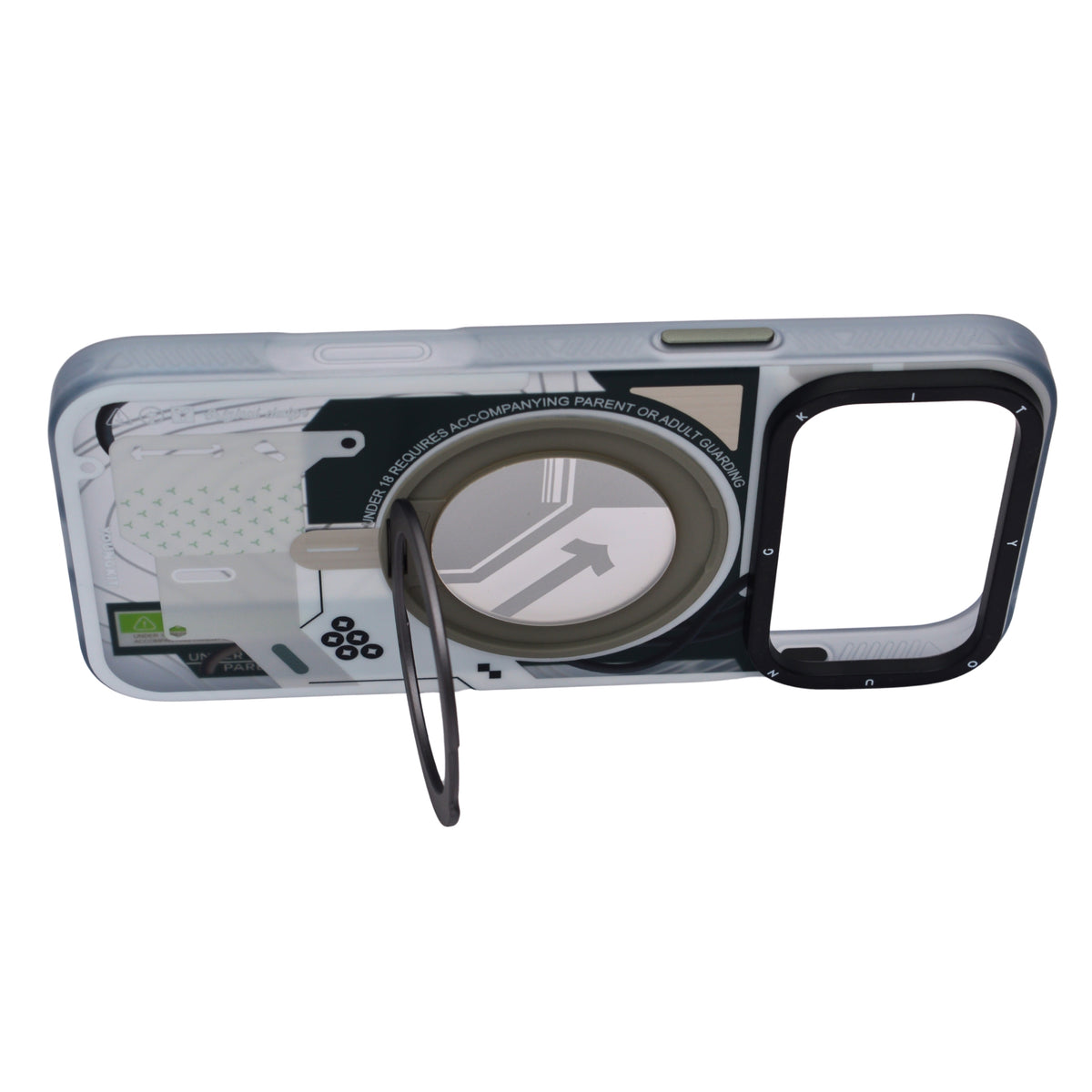 Futuristic Tech Armor MagSafe with 360° Rotatable Kickstand Phone Case for iPhone 17 Pro Max