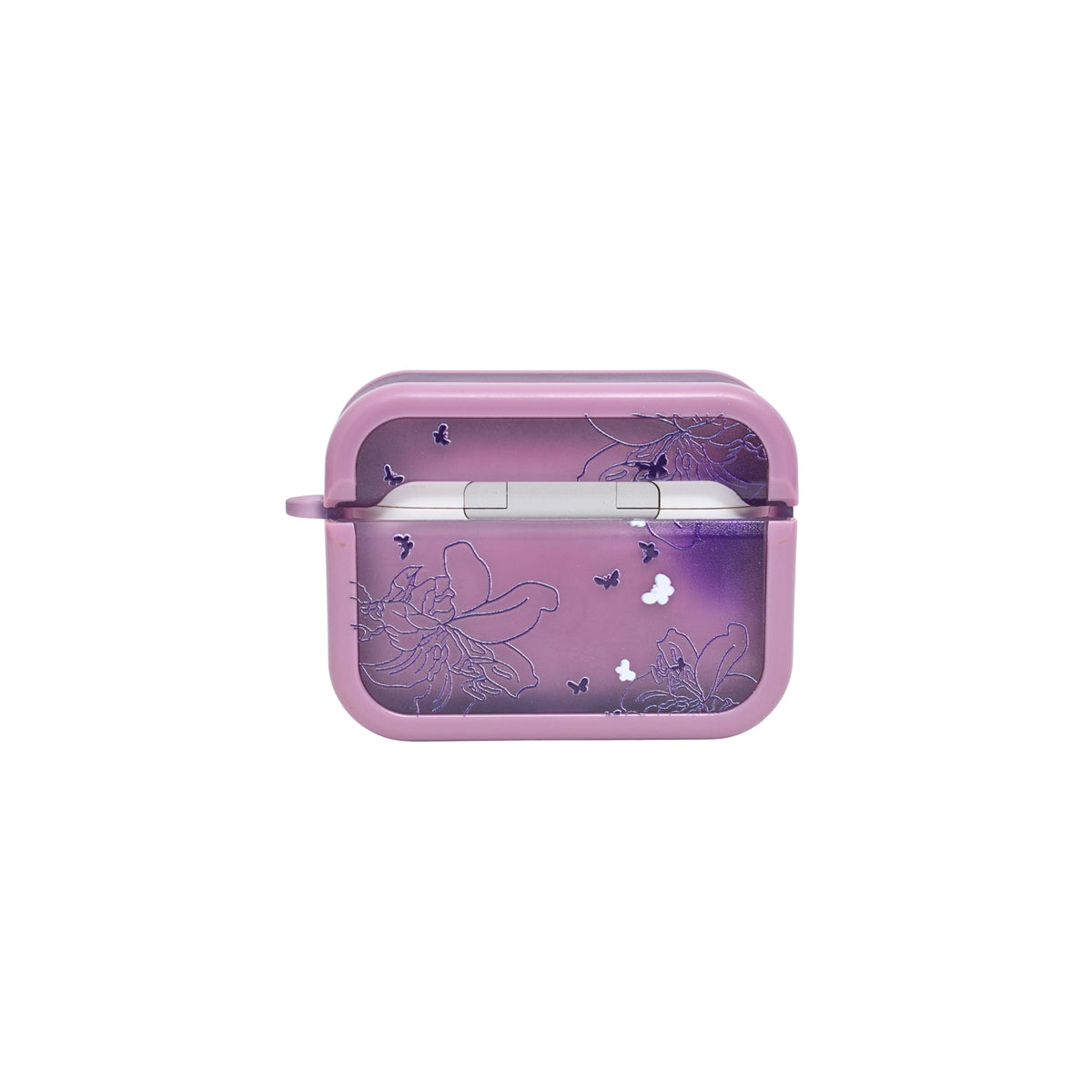 Aesthetic Floral Design Protective Case with Holographic Butterflies for AirPods Pro / Pro 2