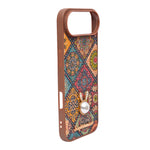 Bohemian Ethnic Print Cork Texture with Pearl Detail Phone Case for iPhone 17 Air