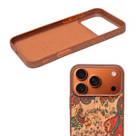 Bohemian Ethnic Print Cork Texture with Pearl Detail Phone Case for iPhone 17 Pro Max