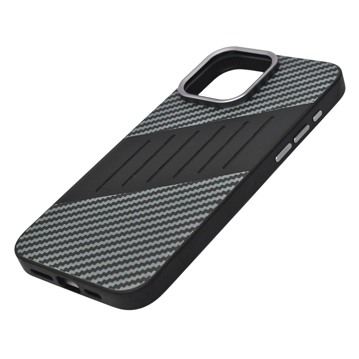 Carbon Fiber Leather Texture Anti-Fall Protective Case for iPhone 15 Pro Max