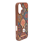 Bohemian Ethnic Print Cork Texture with Pearl Detail Phone Case for iPhone 17