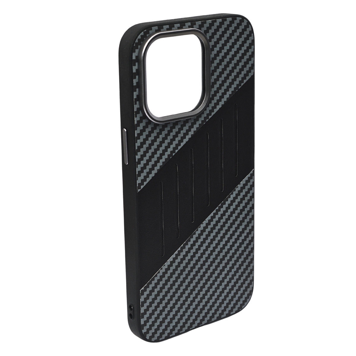Carbon Fiber Leather Texture Anti-Fall Protective Case for iPhone 15 Pro Max