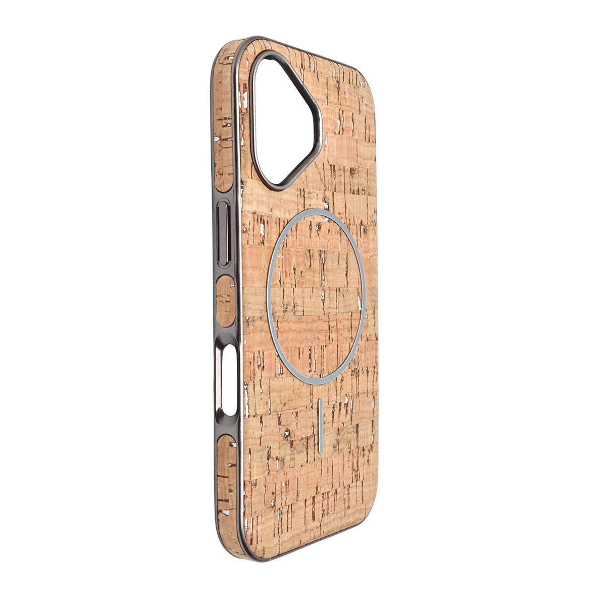 Cork Texture Printed MagSafe Compatible Phone Case for iPhone 16