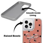 Stylish Polka Dot Bow Phone Case For iPhone 16 Pro Max