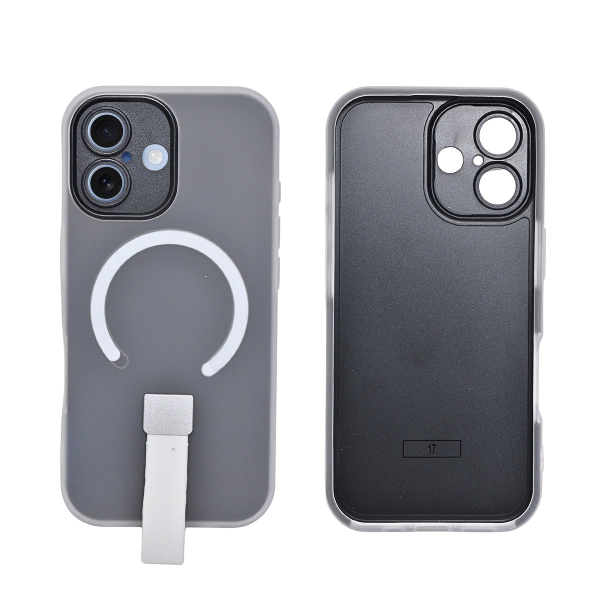 Frosty Matte with Silicone Finger Loop Phone Case for iPhone 17