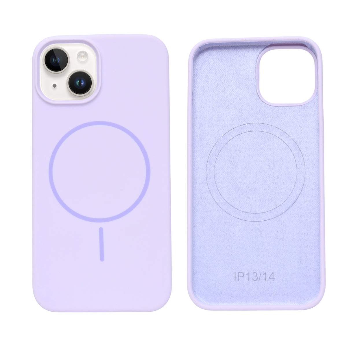 Soft Silicone with MagSafe Ring Phone Case for iPhone 14 Plus / 15 Plus