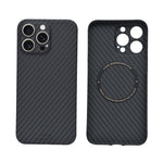 Premium Carbon Texture Slim Protective Phone Case with MagSafe for iPhone 15 Pro