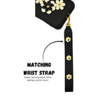 3D Flower Wallet Flip with Card Holder & Detachable Sling Phone Case for iPhone 16 Pro Max