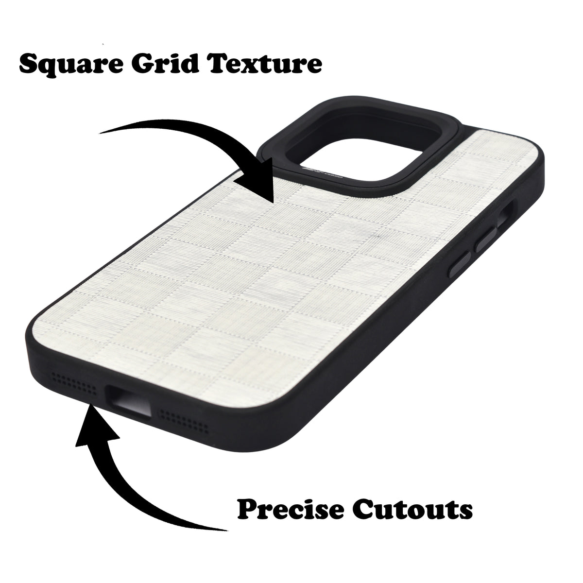 Checkered Texture Grip Case For iPhone 15 Pro Max